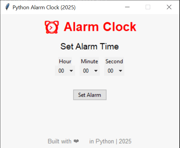 Alarm Clock Using Python