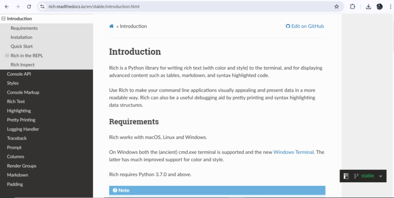 Rich Python Library
