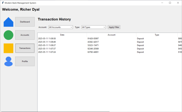 Transaction History