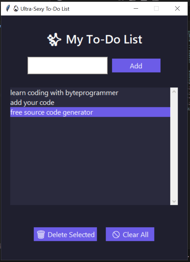 Ultra Sexy to-do list app