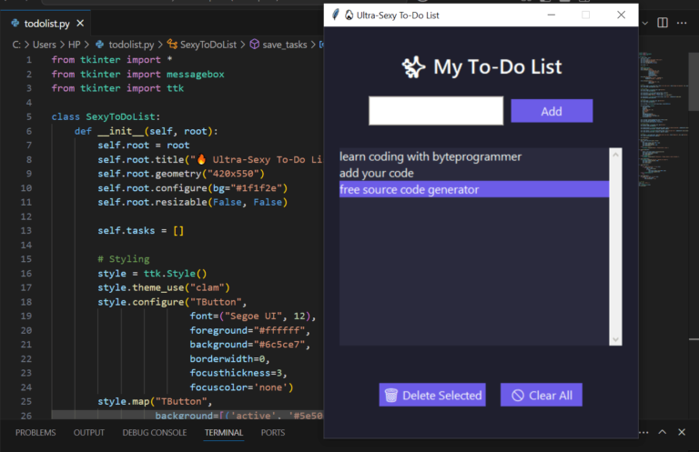 Source Code Of To Do List Application