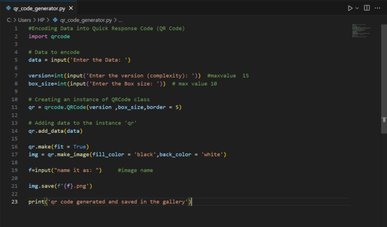 qrcode generator using python